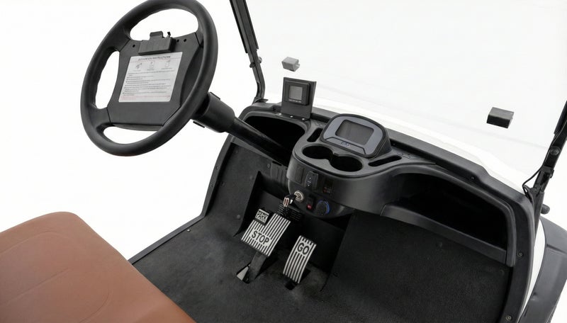 EPIC 2+Short Cargo Non-Lifted Electric Golf Cart with Lithium Battery 105Ah  & Standard Tires  | Utility LSEV (White) - Image 5